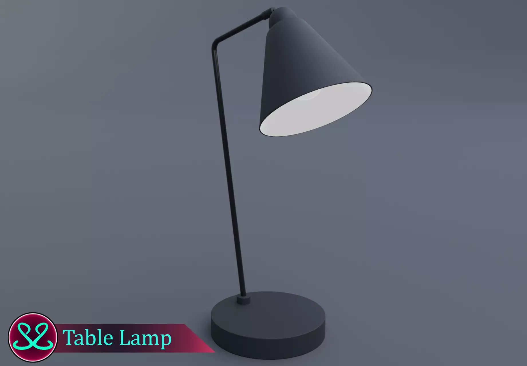 Awesome Black Table Lamp Black Lamp Free low-poly 3D model