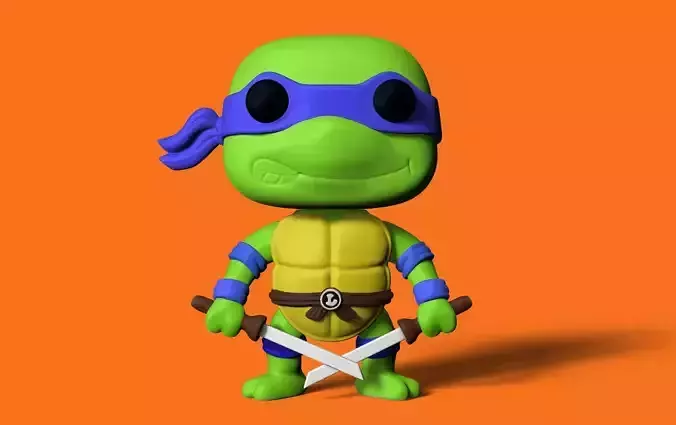 Leonardo Funko pop 3D print model Leonardo Funko pop 3D print model