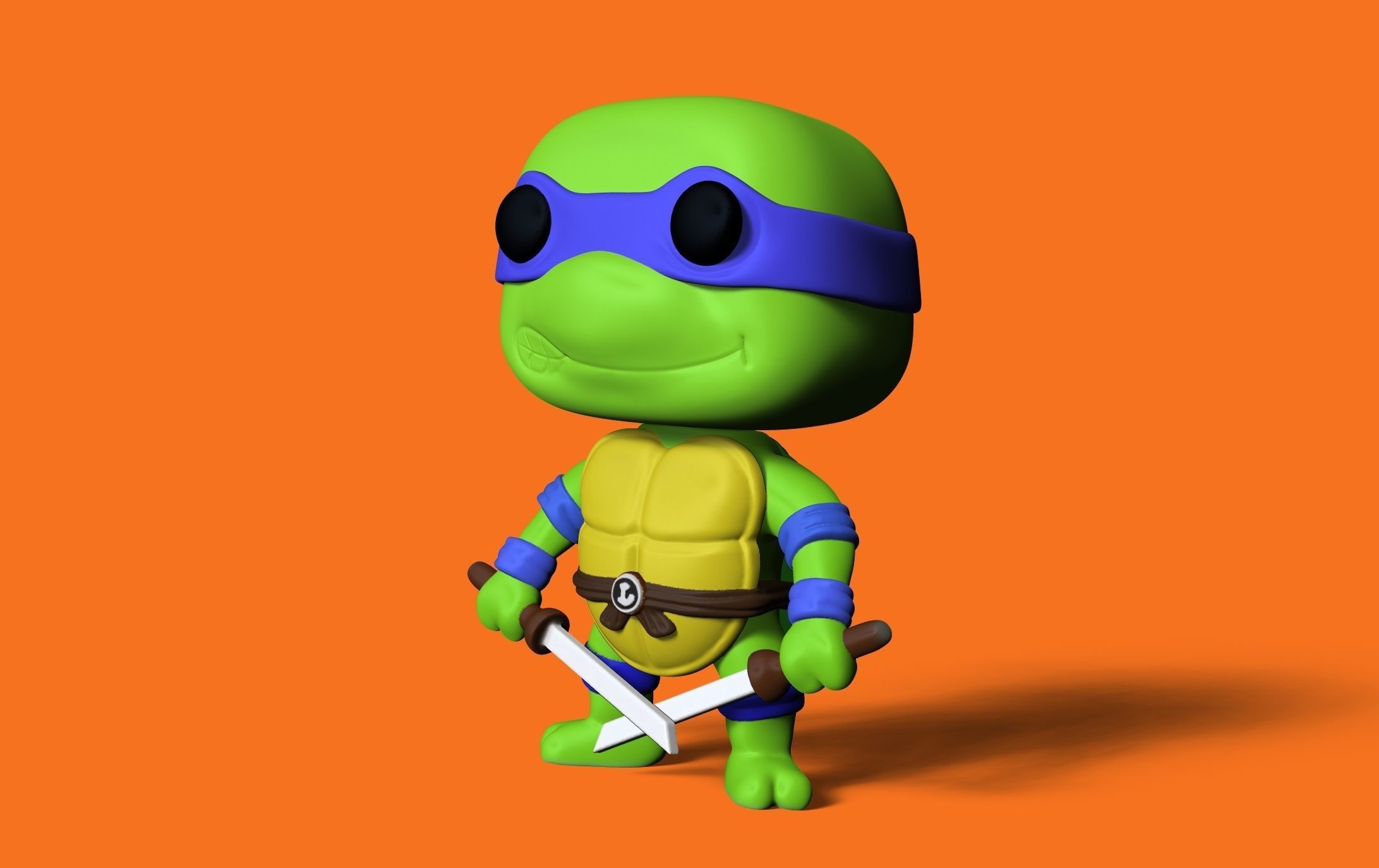 Leonardo Funko pop 3D print model_2