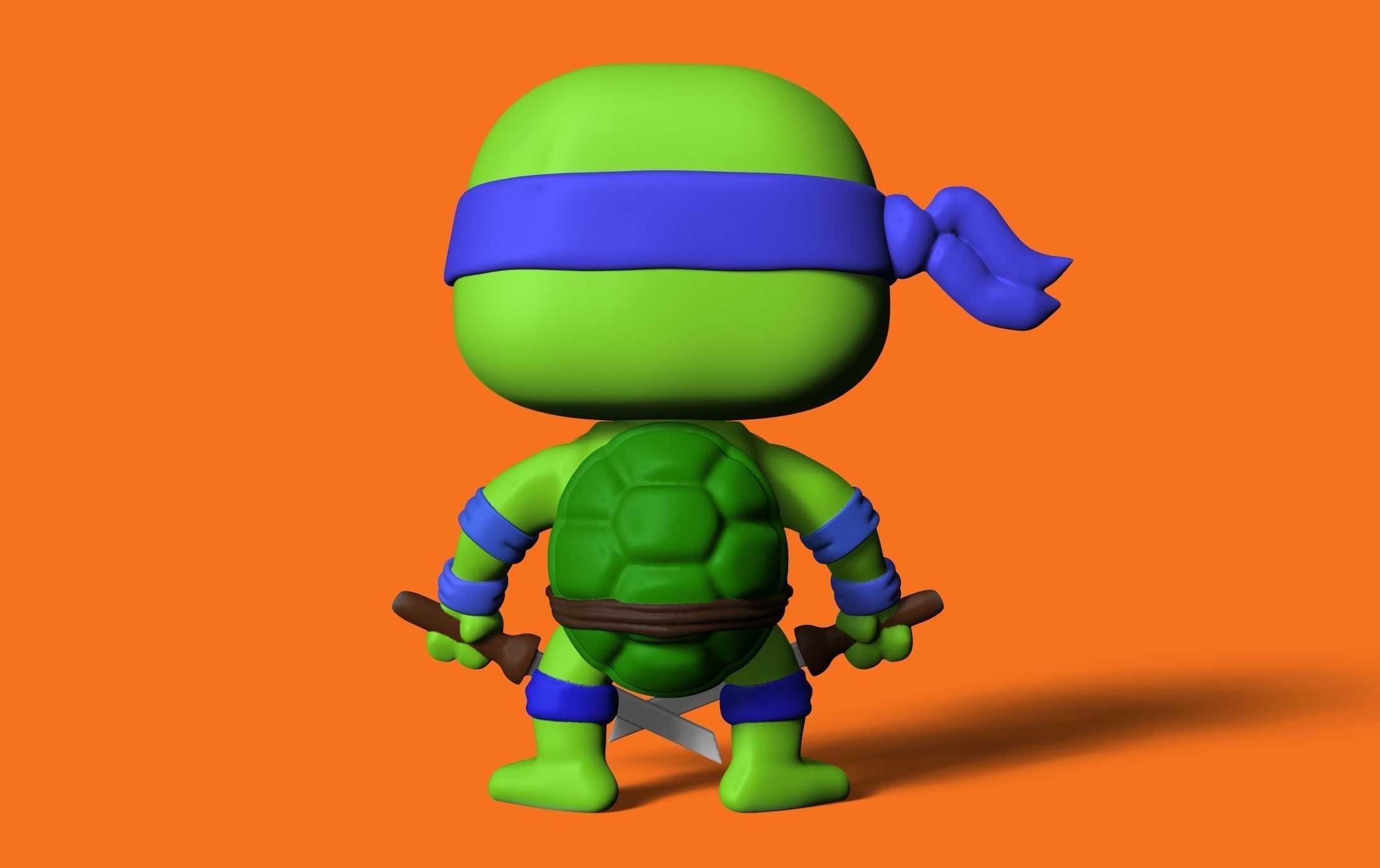 Leonardo Funko pop 3D print model_4