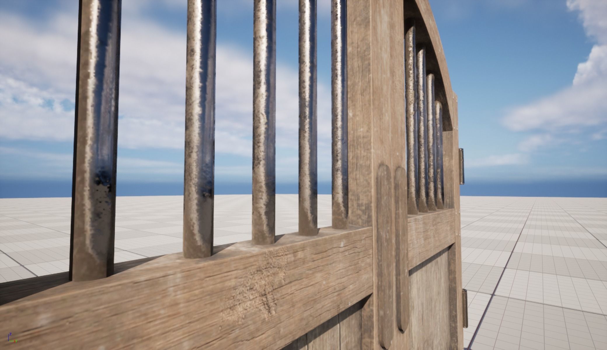 Old Western Door Free low-poly 3D model_4