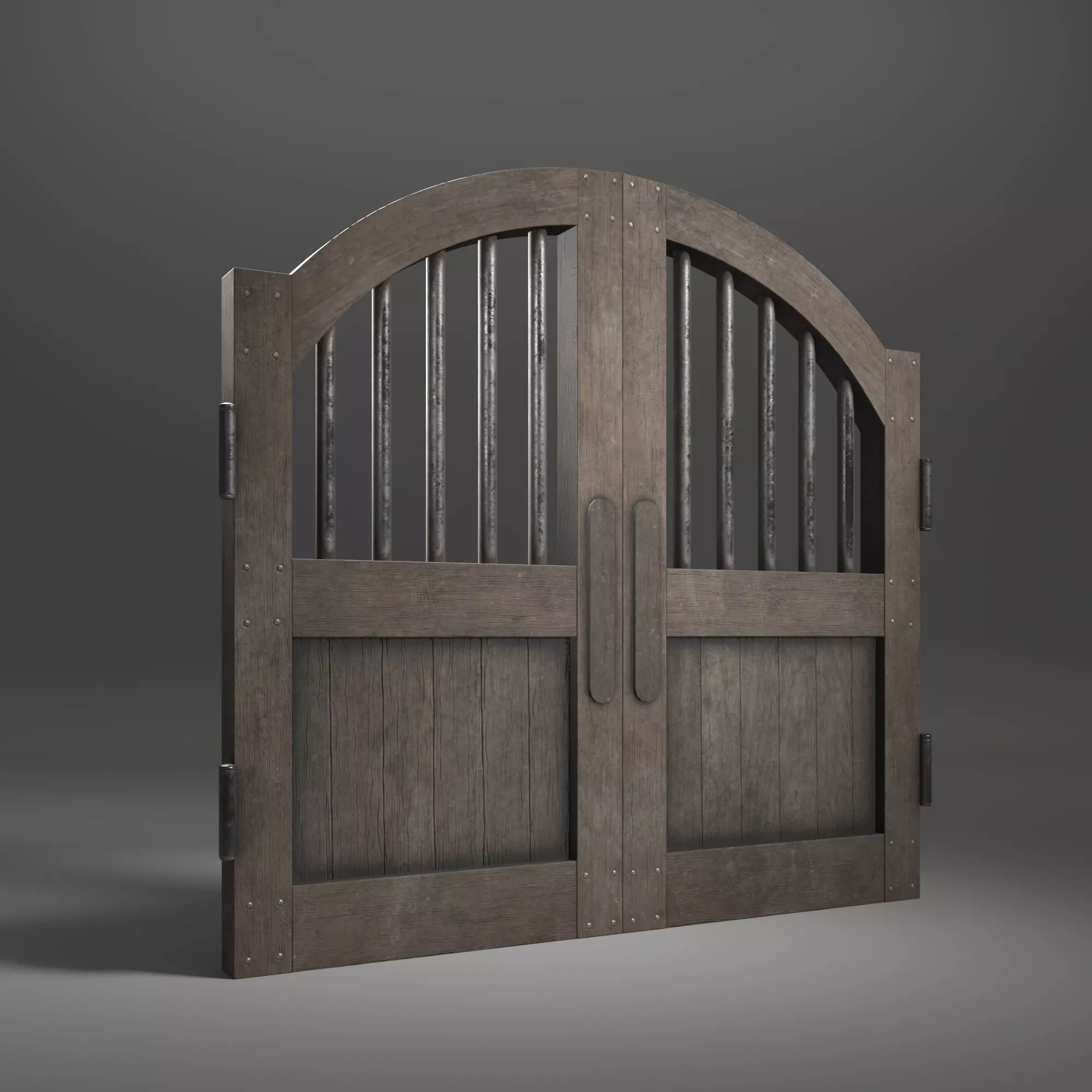 Old Western Door Free low-poly 3D model_0