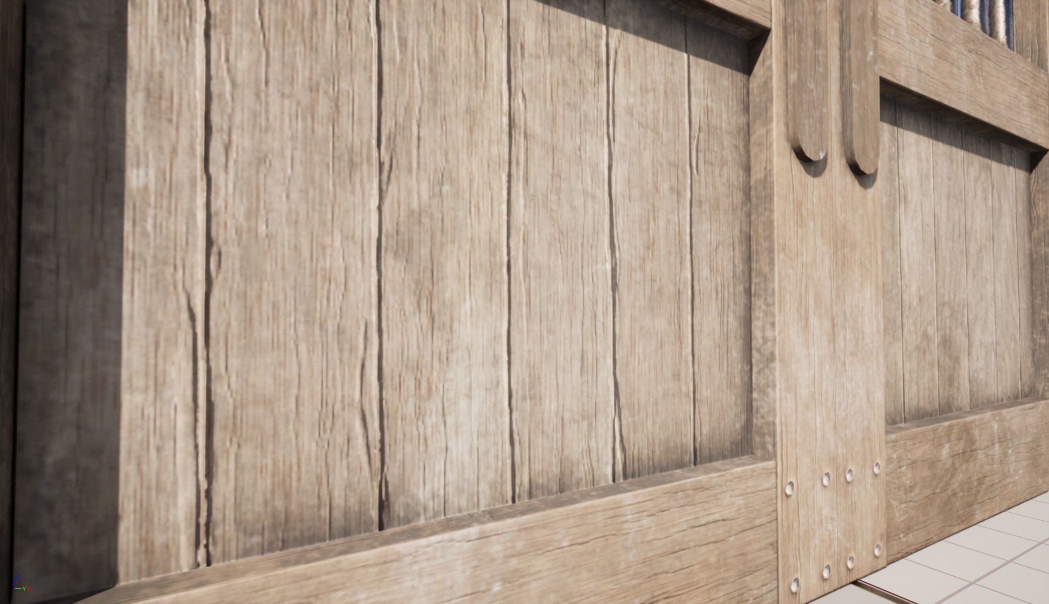 Old Western Door Free low-poly 3D model_5