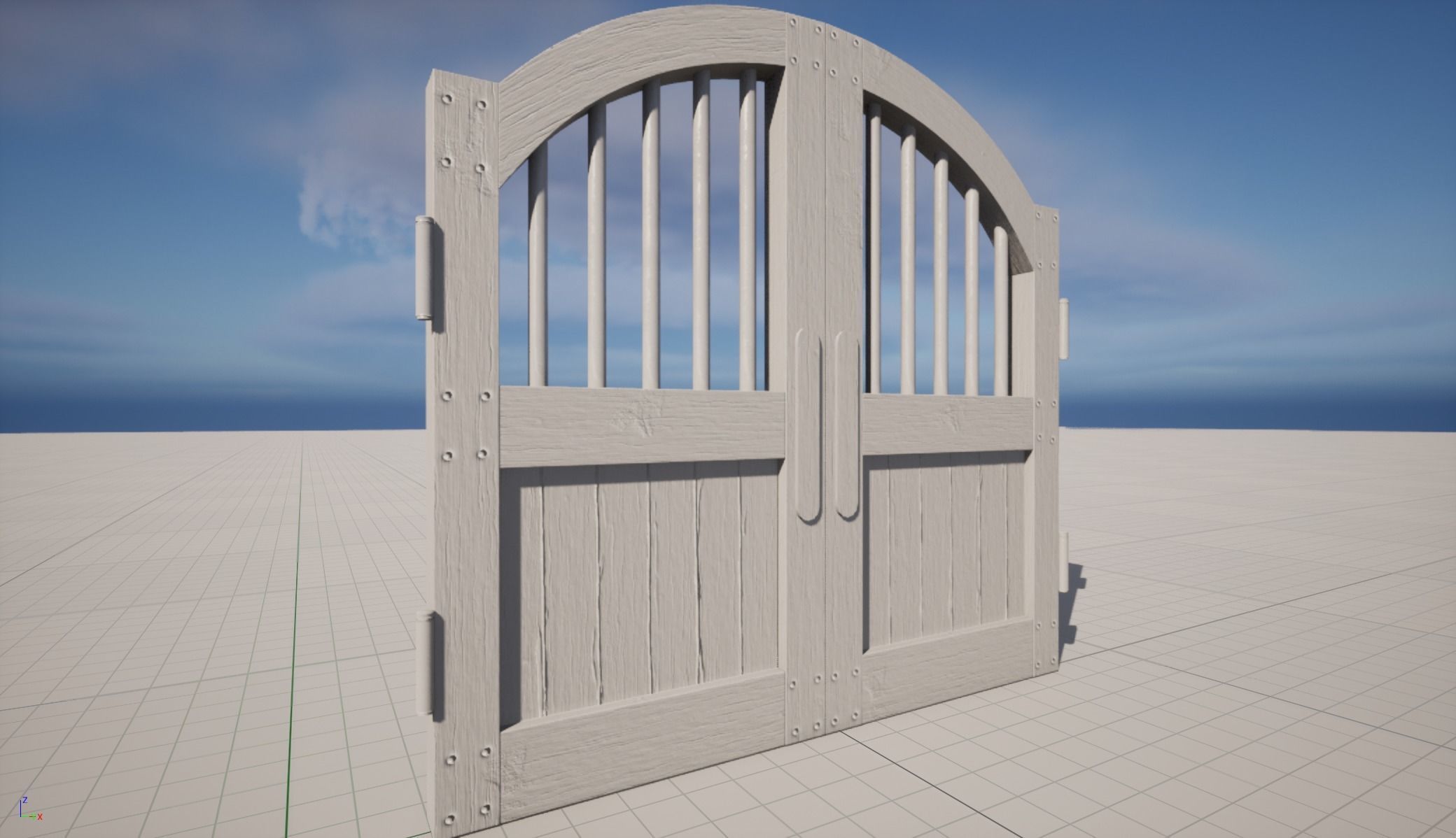 Old Western Door Free low-poly 3D model_6