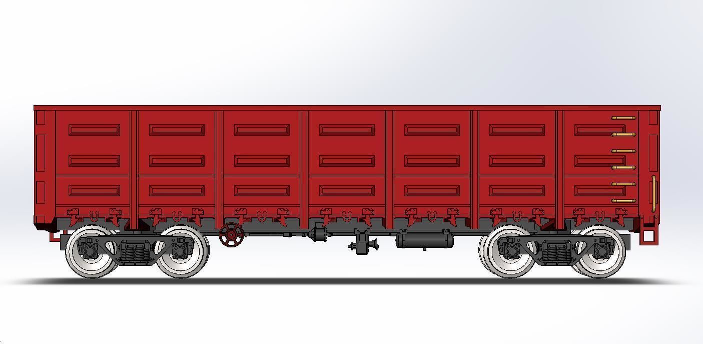 Open wagon model 12-757 scale 1 to 87 3D print model_4