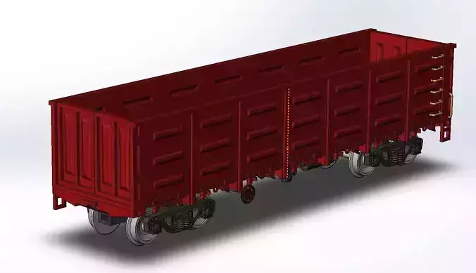 Open wagon model 12-757 scale 1 to 87 3D print model