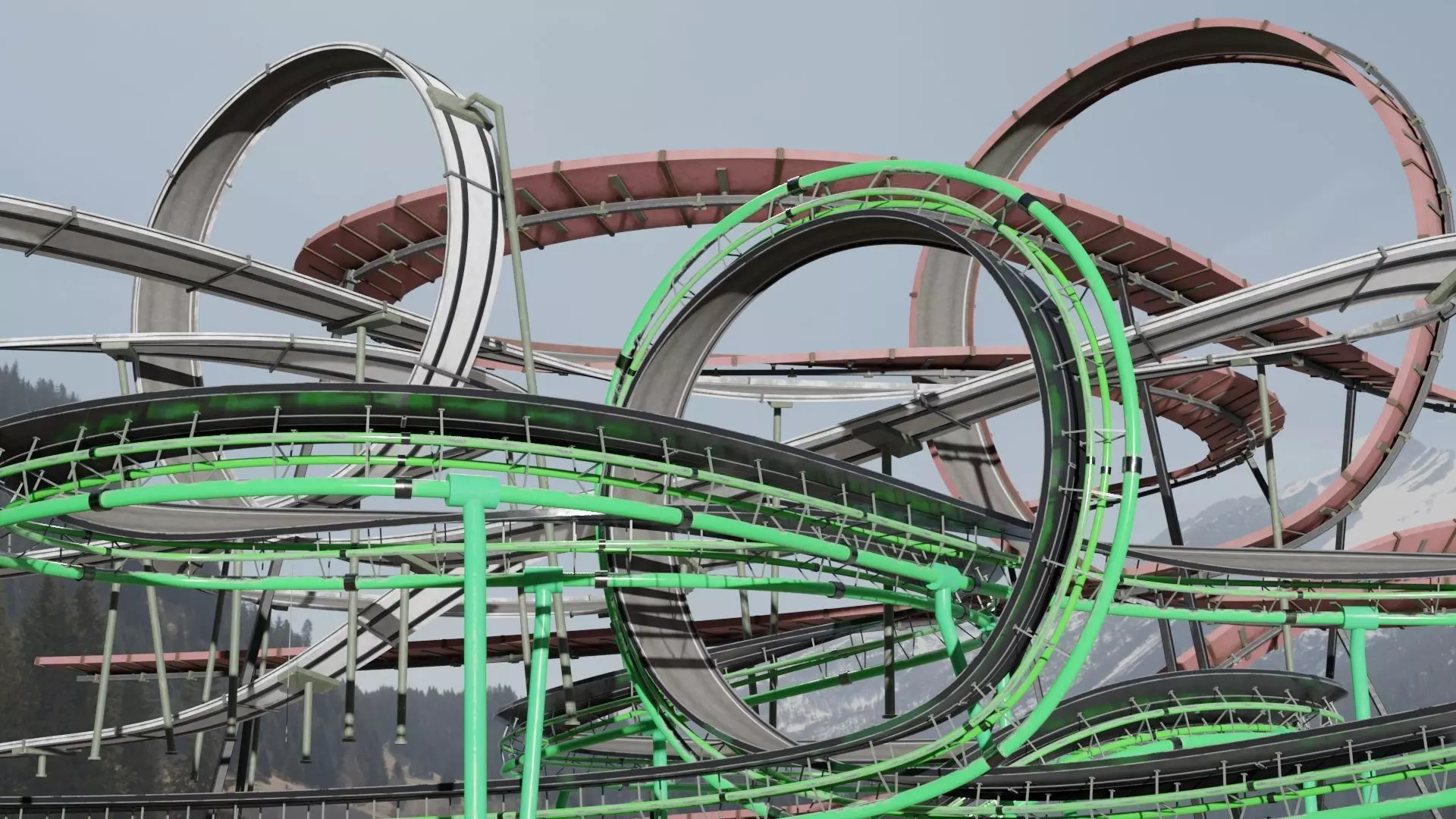 Acrobatic tracks 3D Model Collection_0