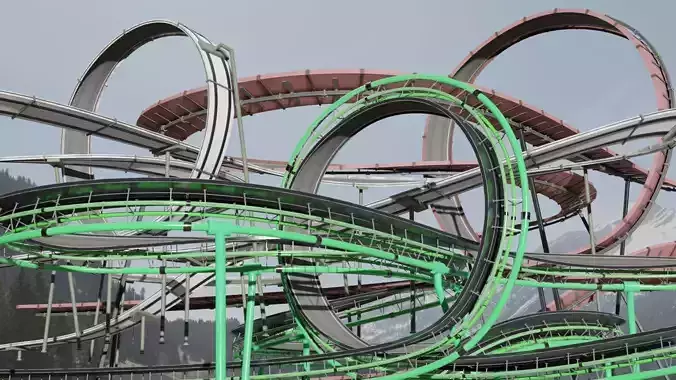 Acrobatic tracks 3D Model Collection