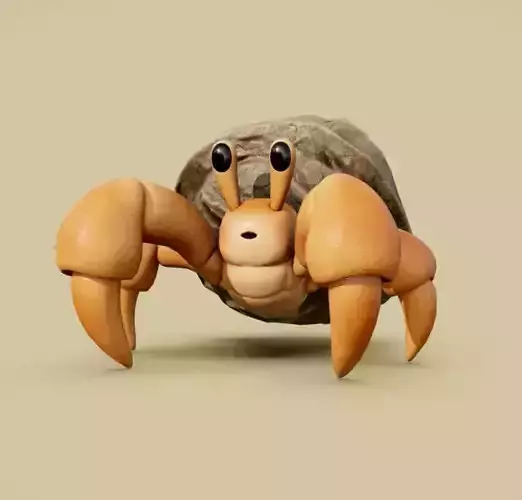 Hermit Crab Low-poly 3D model