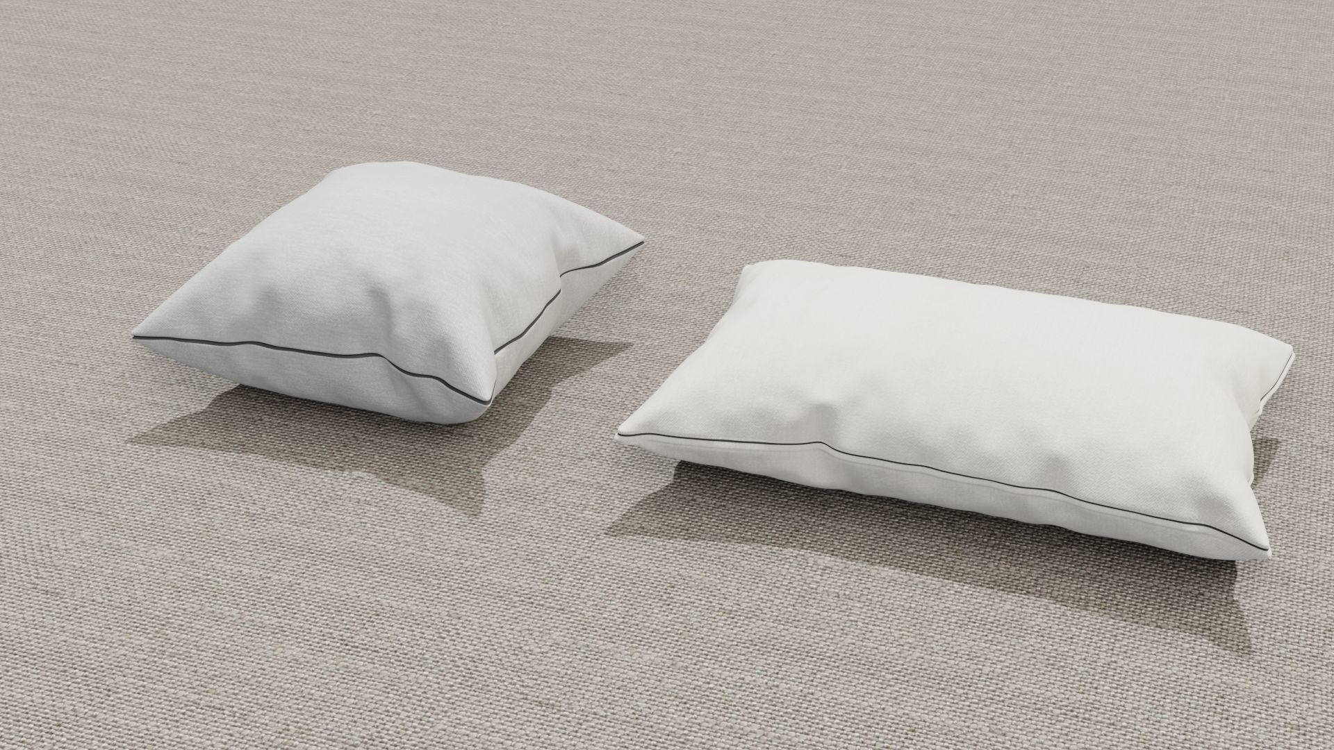 Pillow 3D models Low-poly 3D model_1