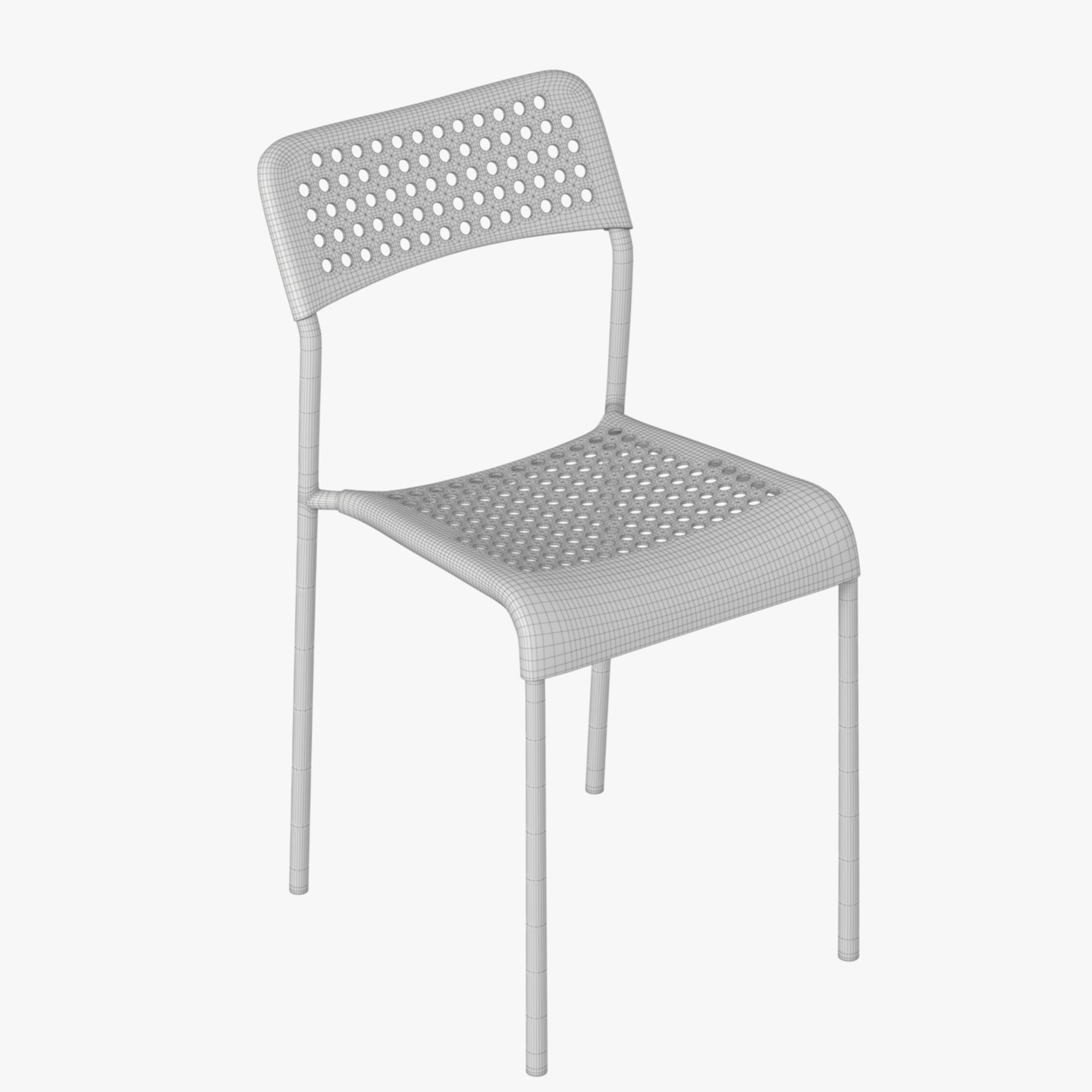 ikea adde black PBR 3D model_7