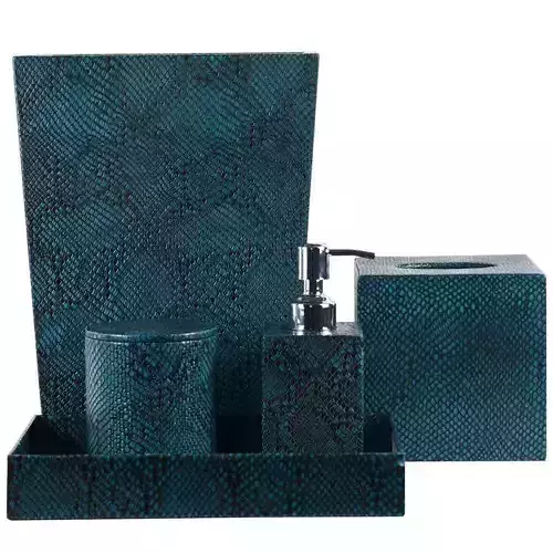 Tyler Genuine Leather Bathroom Accessory Set 3D model