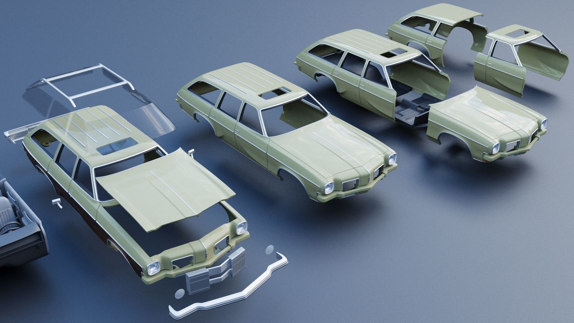 Oldsmobile Vista Cruiser 1973 3D print model_21