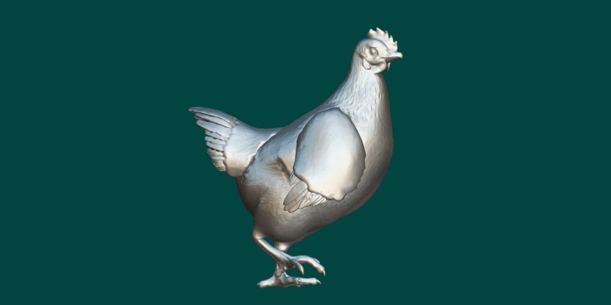 Hen The Chicken 3D model_10