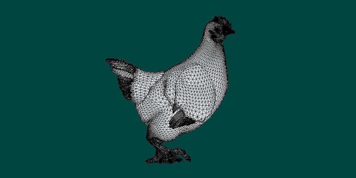 Hen The Chicken 3D model_11