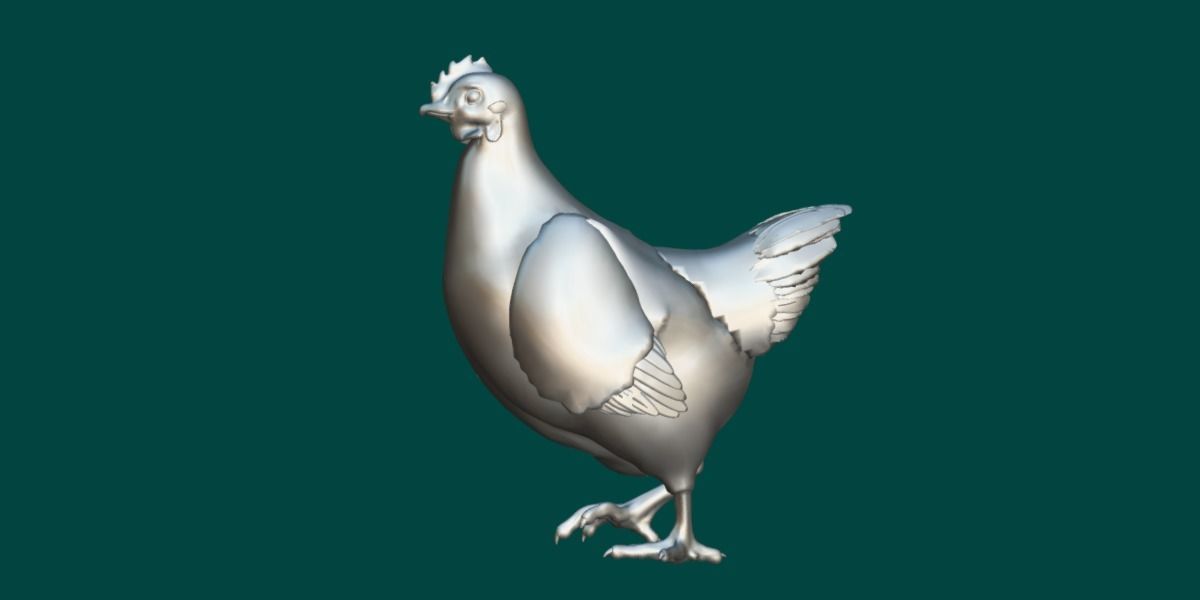 Hen The Chicken 3D model_9
