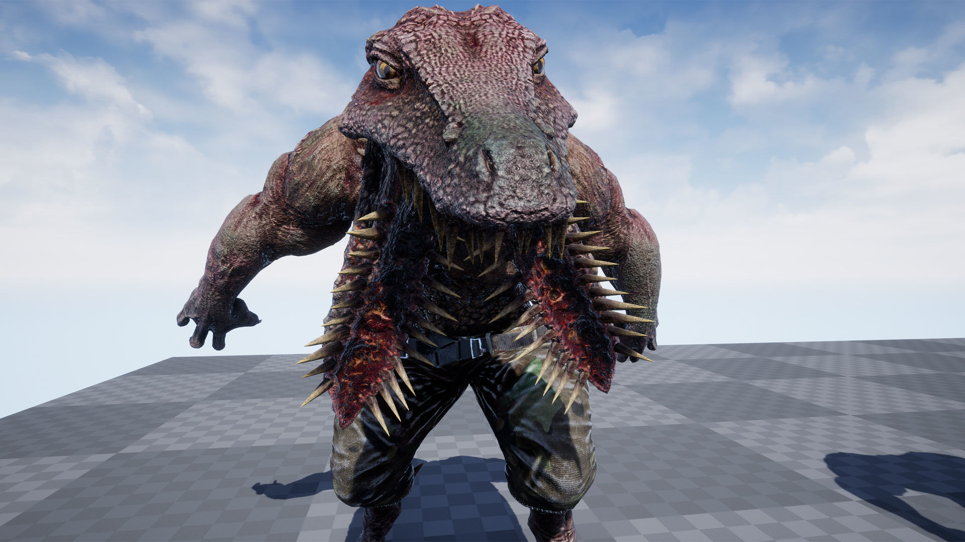 Crocodile Mutant Low-poly 3D model_17