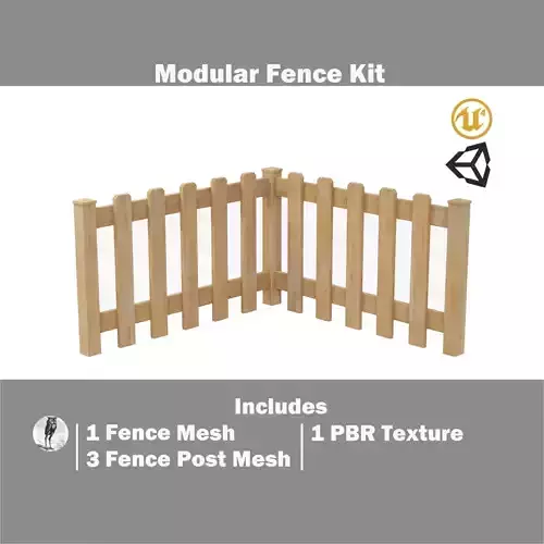 Modular Fence Kit Pack - Dog-Ear Picket Fence