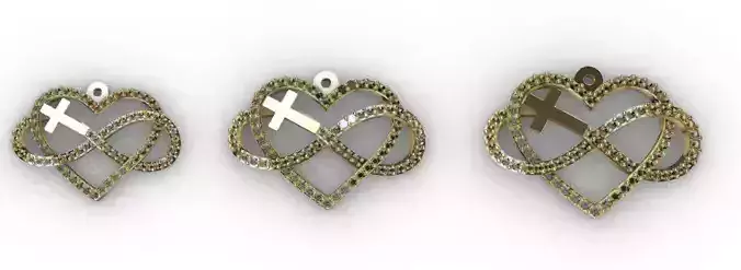 Infinity Hart  Pendant Diamonds