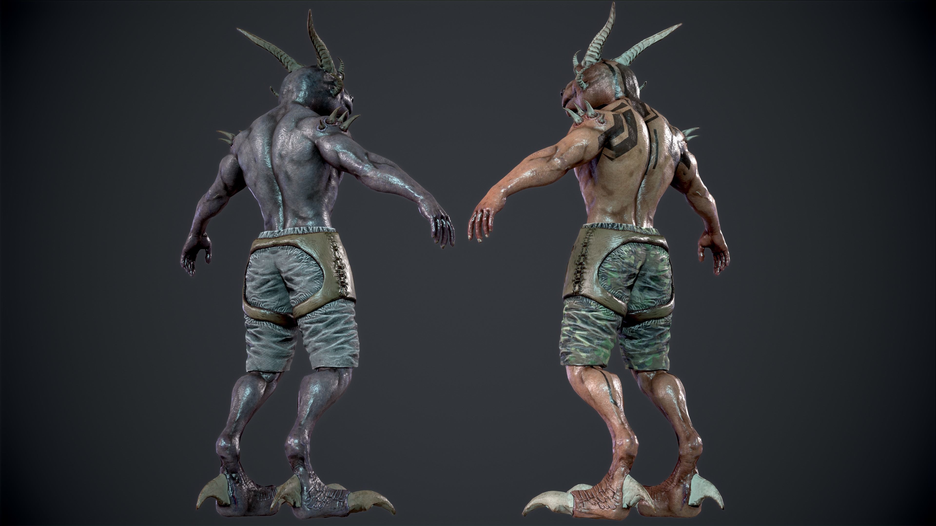 Beast Mutant Pack 2 Low-poly 3D model_47