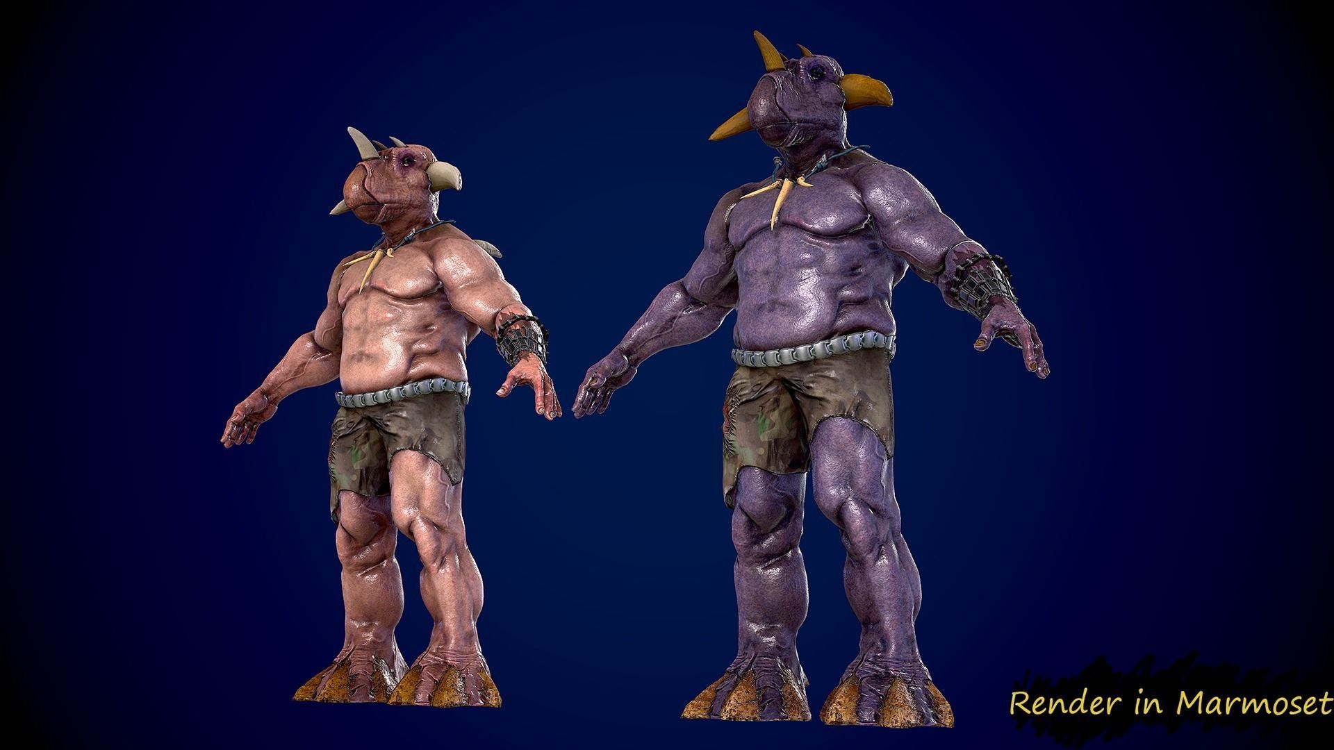 Beast Mutant Pack 2 Low-poly 3D model_41