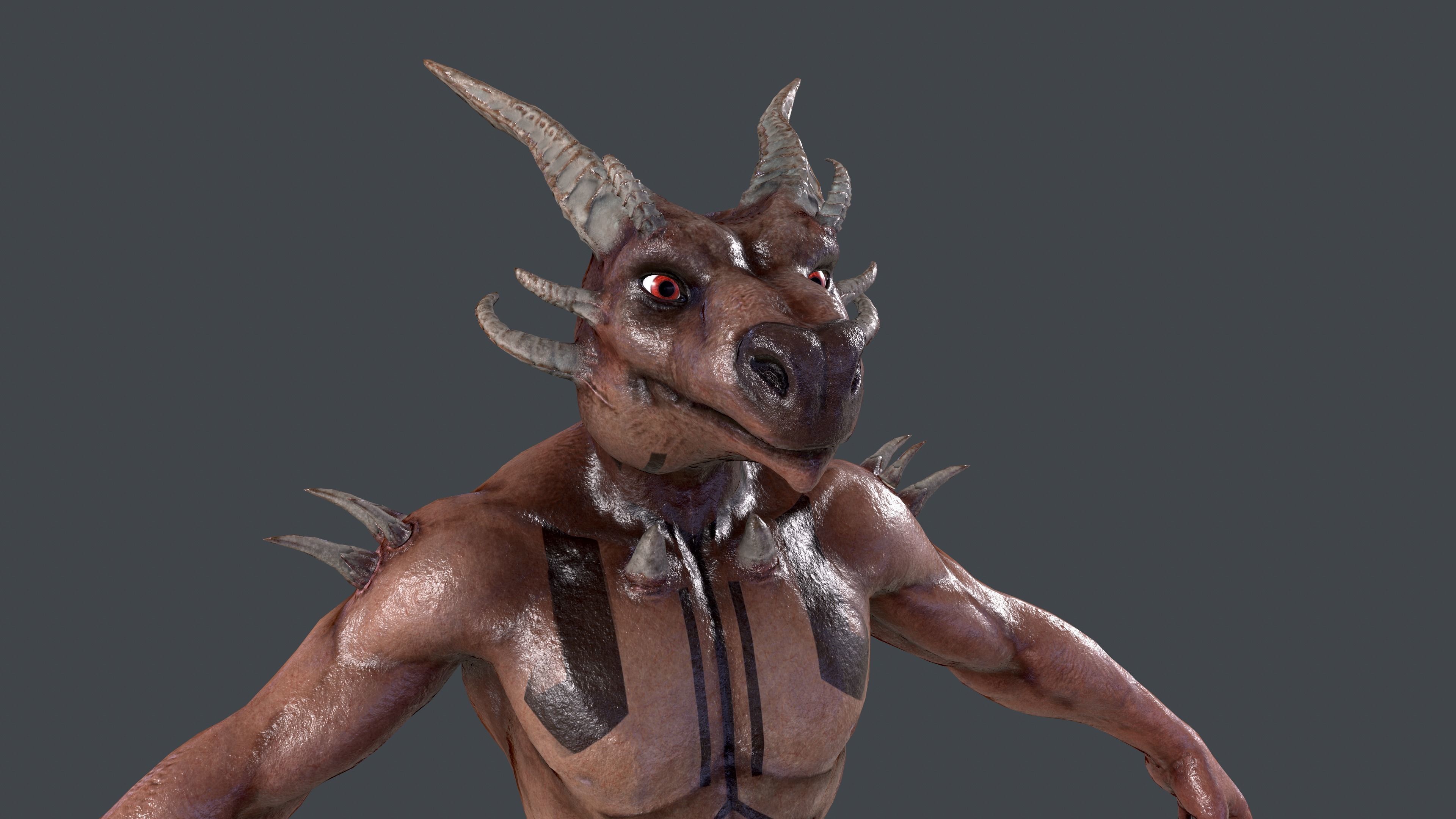 Beast Mutant Pack 2 Low-poly 3D model_33