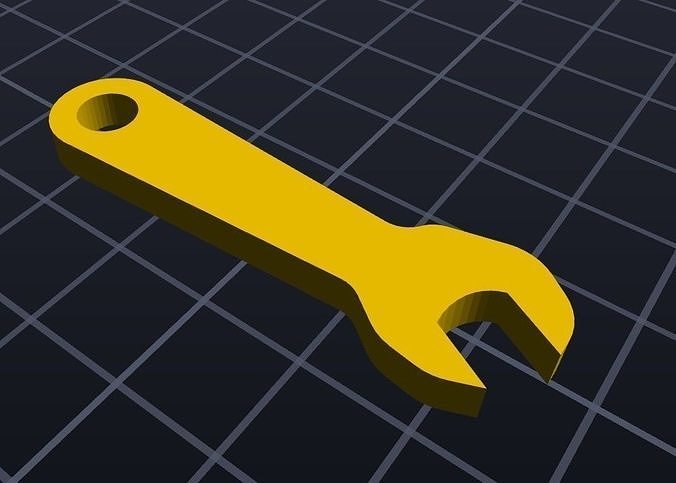 6 mm Wrench Keychain Free 3D print model