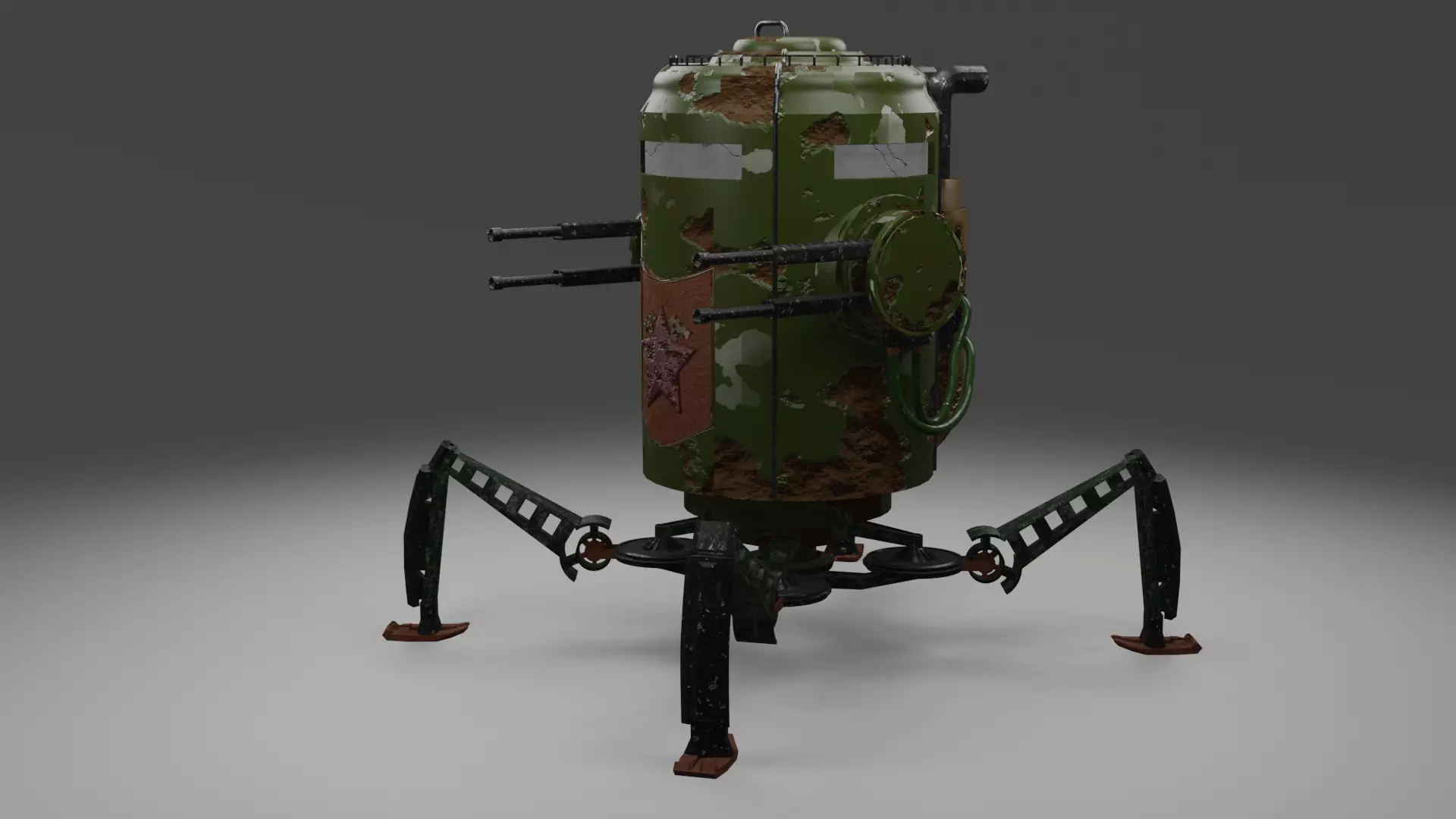 Combat robot 3D model_0