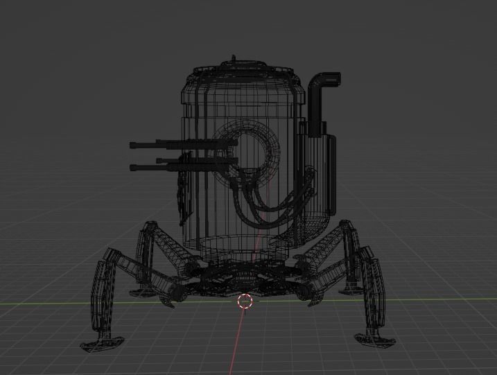Combat robot 3D model_2
