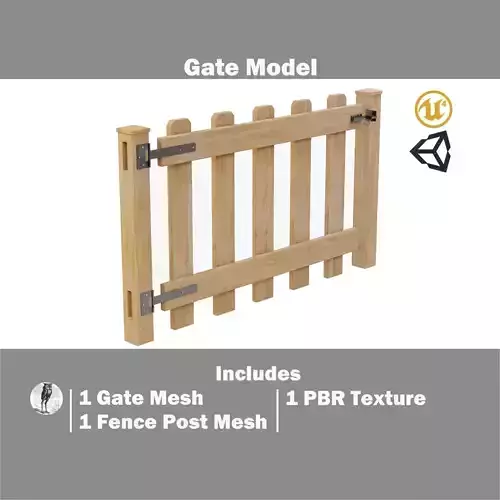 Modular Fence Gate - Dog-Ear Picket Fence Gate