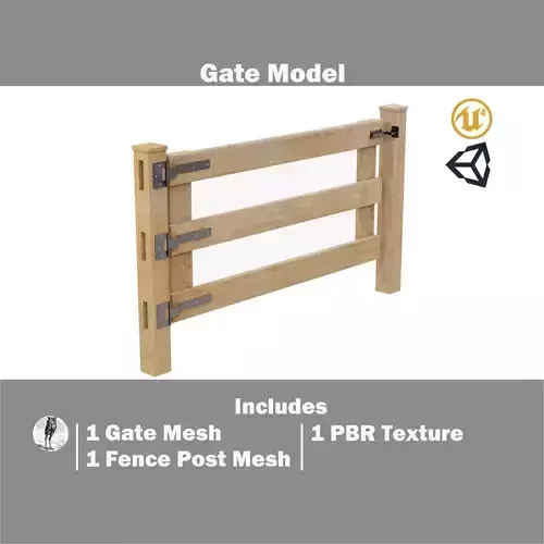 Modular Fence Gate - 3-Rail Estate Fence Gate