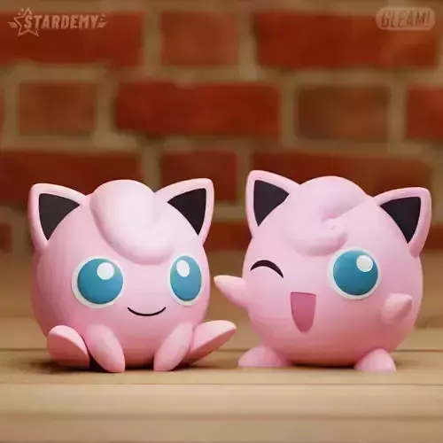 Jigglypuff Chibi 2 Models Pokemon  Easy Print No Support