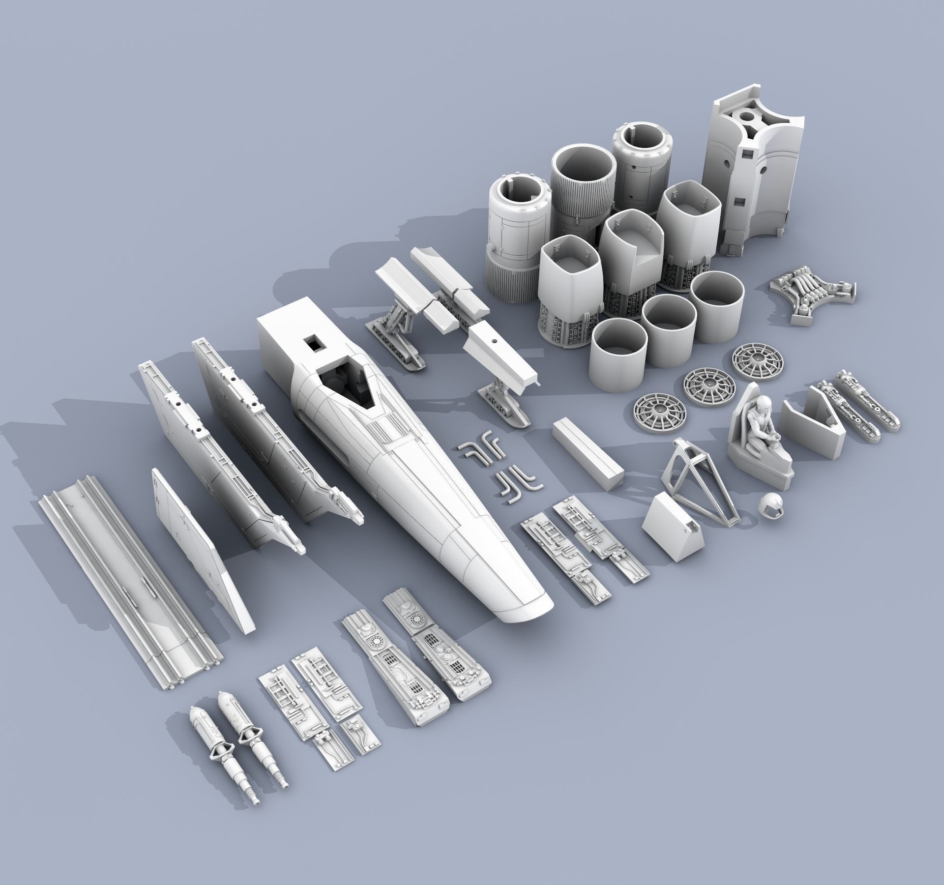 Original BattleStar Galactica Colonial Viper 1-24 scale 3D print model_3