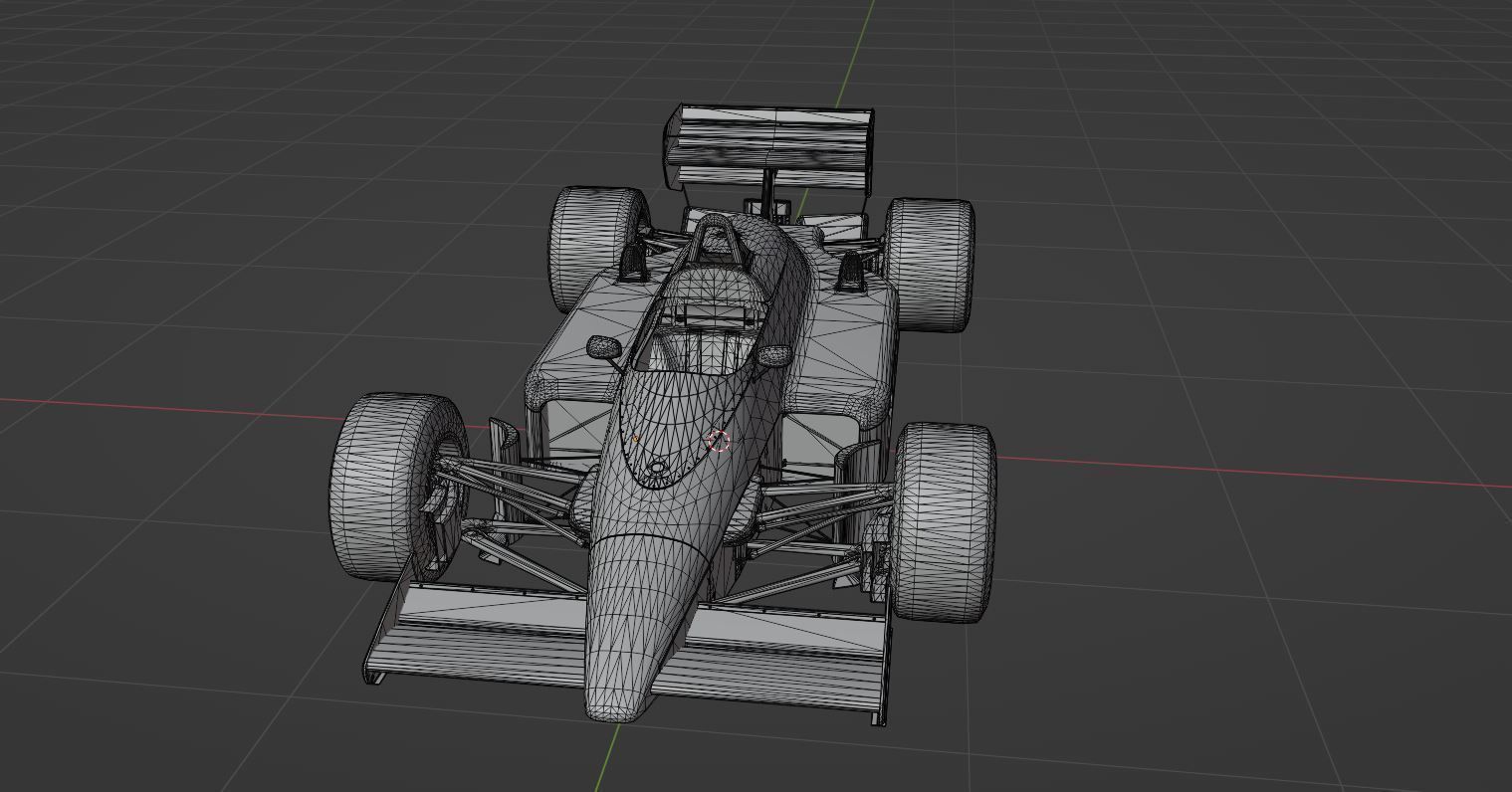 Lotus 98T Low Poly PRINT AND 3D MODEL RACE CAR FORMULA 1  Low-poly 3D model_5
