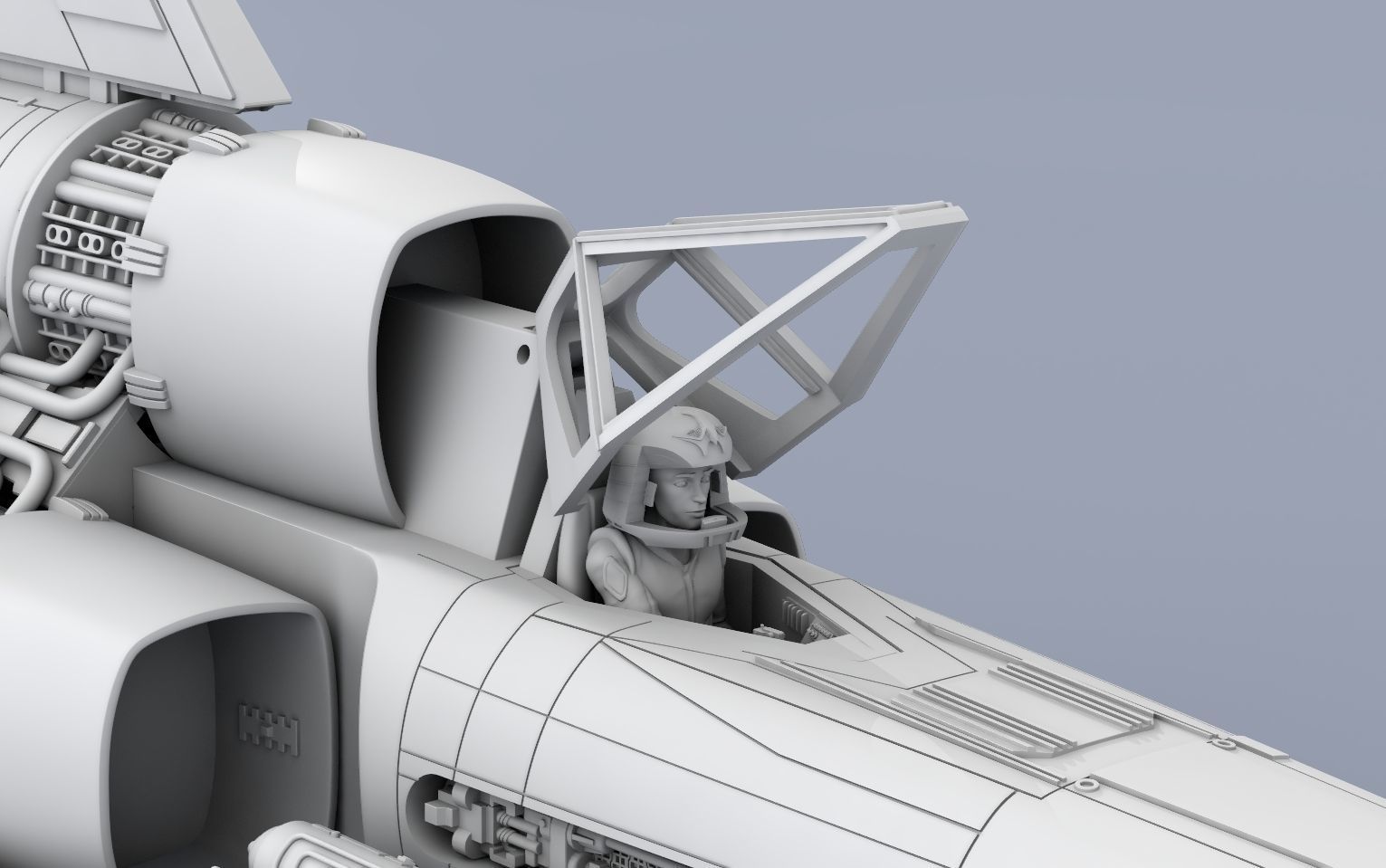 Original BattleStar Galactica Colonial Viper 1-32 scale 3D print model_2