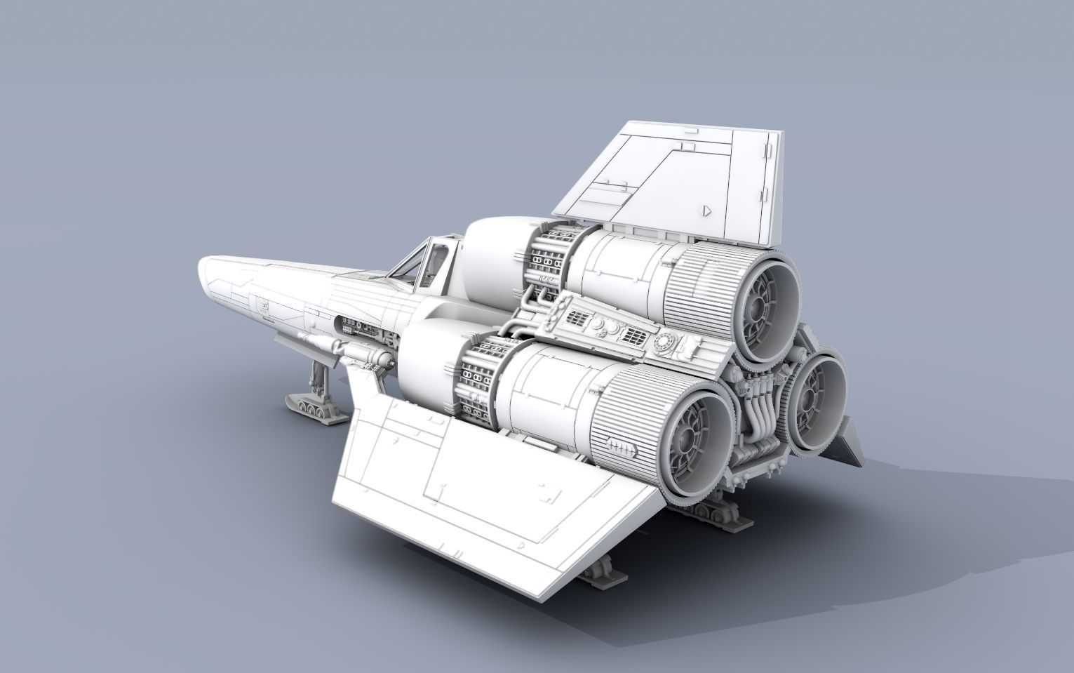 Original BattleStar Galactica Colonial Viper 1-32 scale 3D print model_1