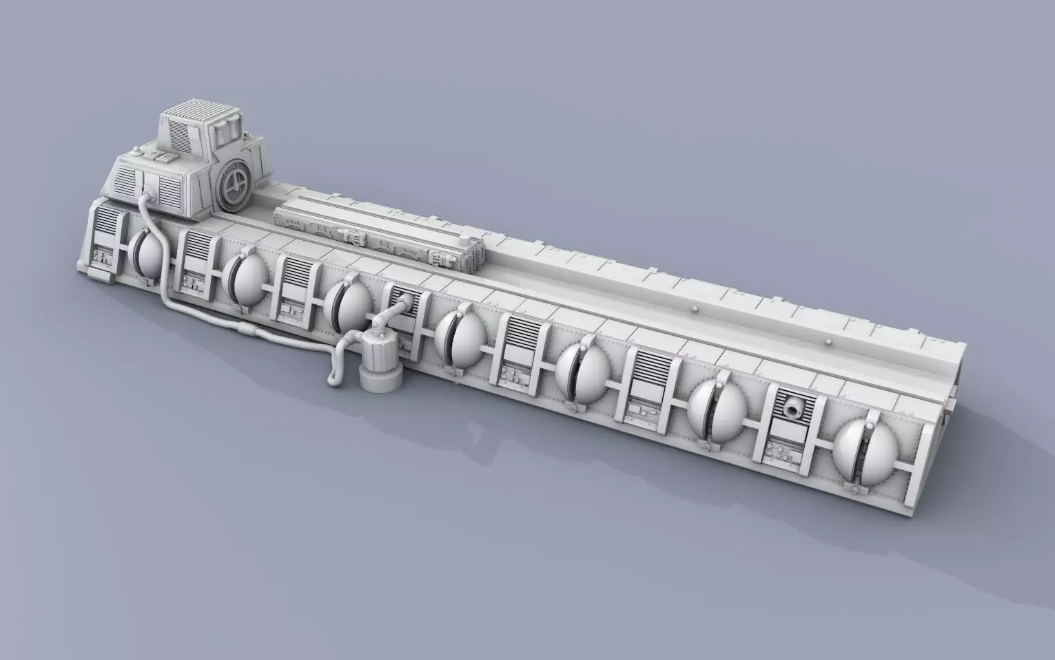 BattleStar Galactica Colonial Viper Launch Pad 1-32 scale 3D print model_0