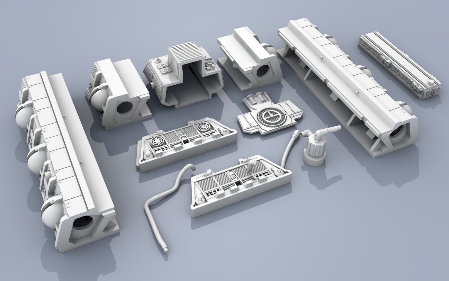 BattleStar Galactica Colonial Viper Launch Pad 1-32 scale 3D print model_1