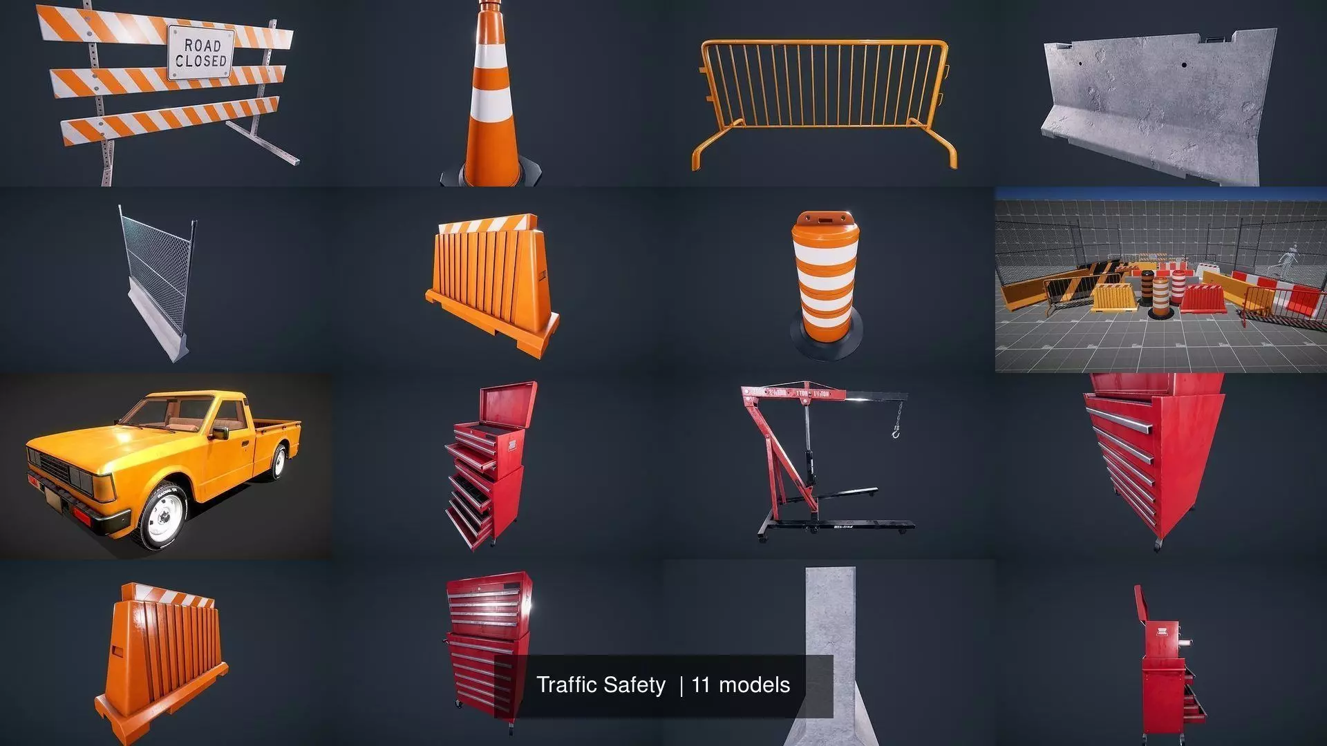 Traffic Safety 3D Model Collection_0