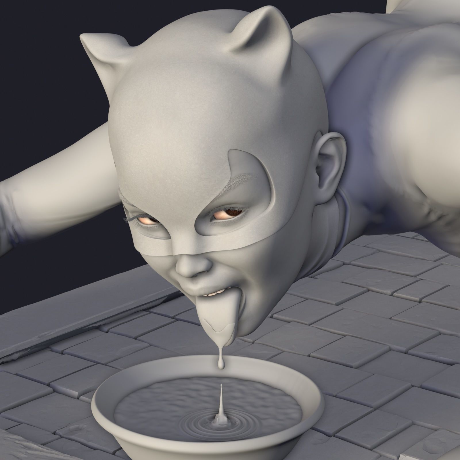 Catwoman Phone Holder 2 3D print model_9
