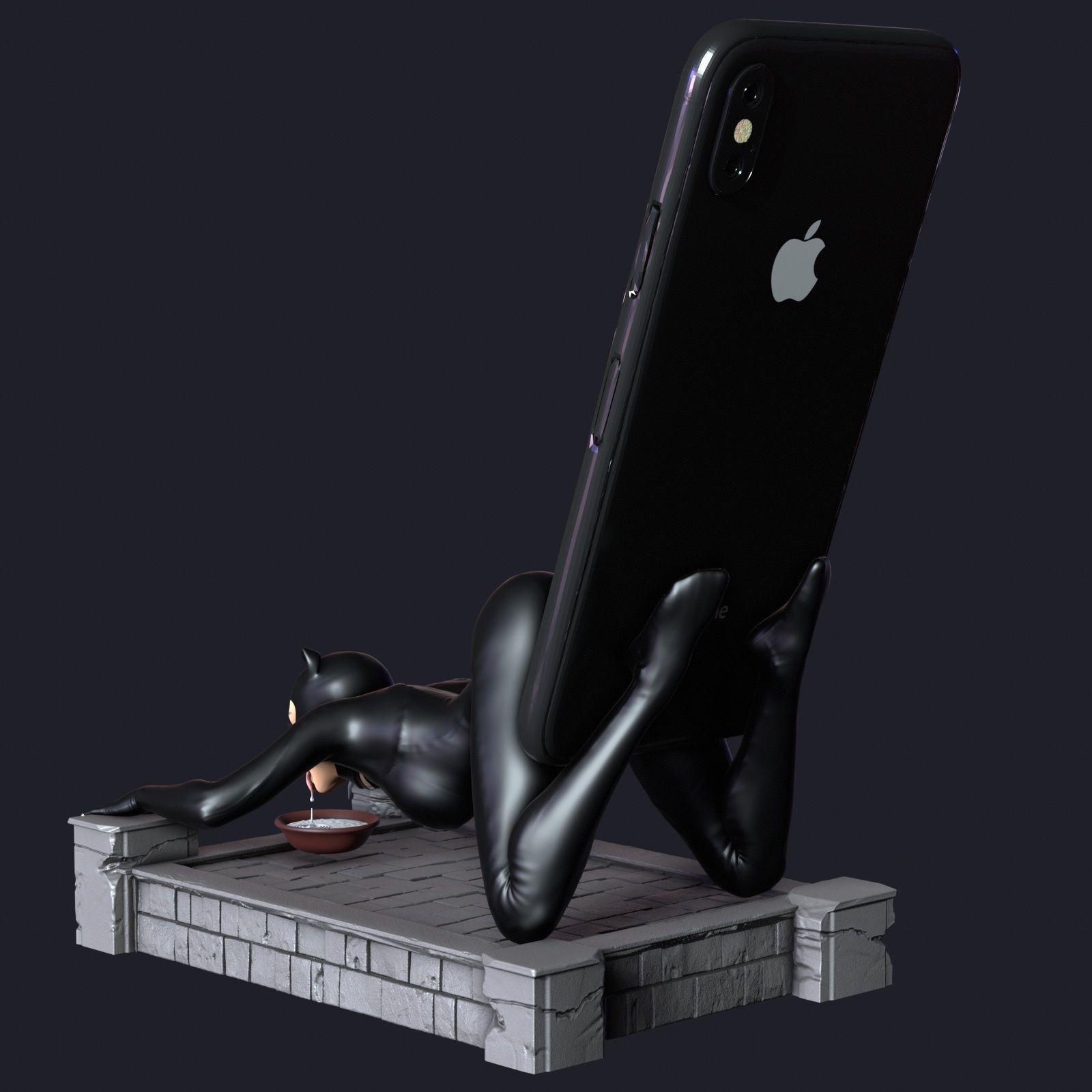 Catwoman Phone Holder 2 3D print model_13
