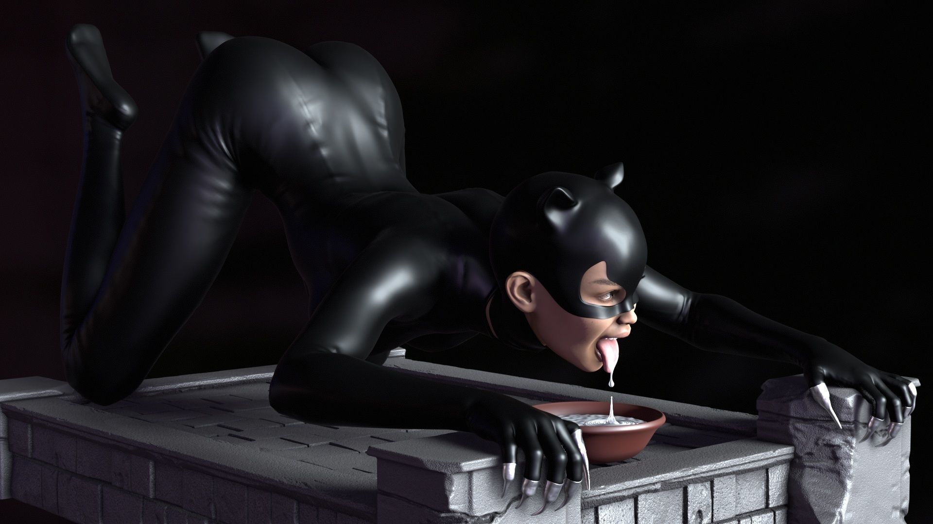 Catwoman Phone Holder 2 3D print model_4