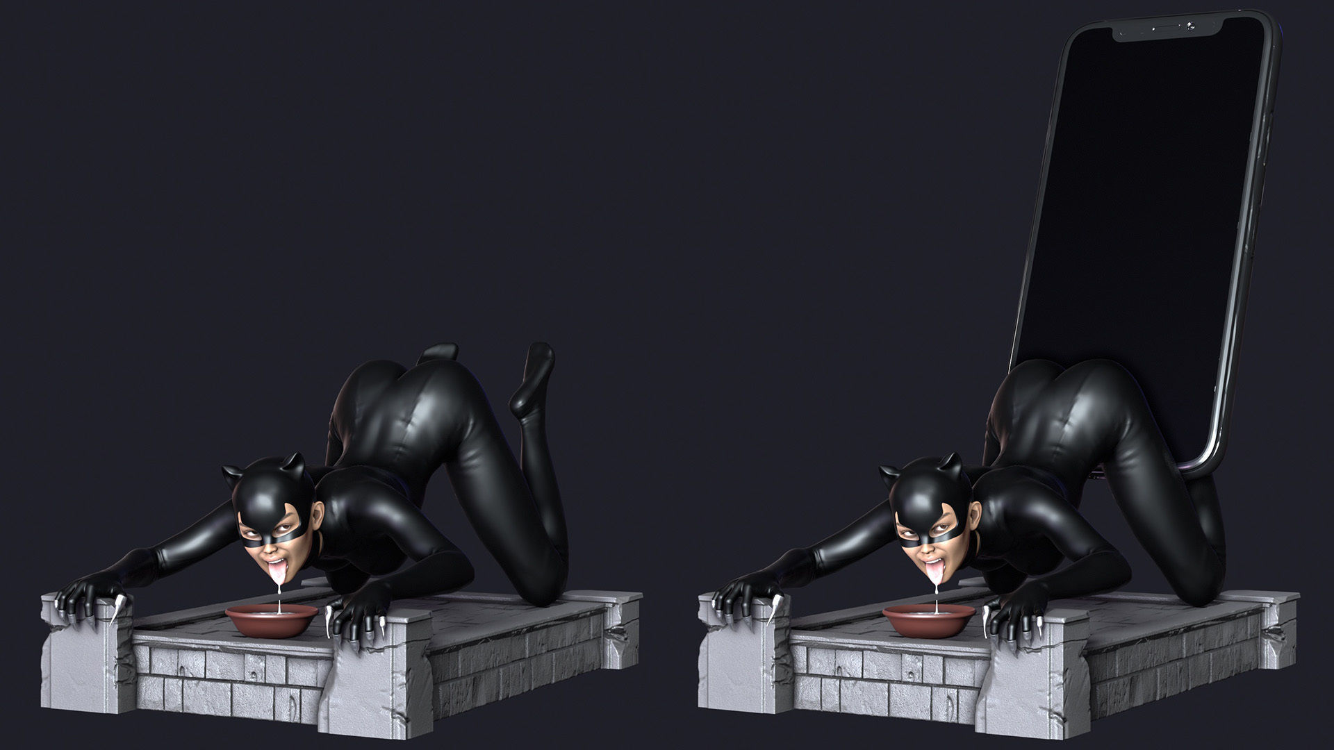 Catwoman Phone Holder 2 3D print model_20