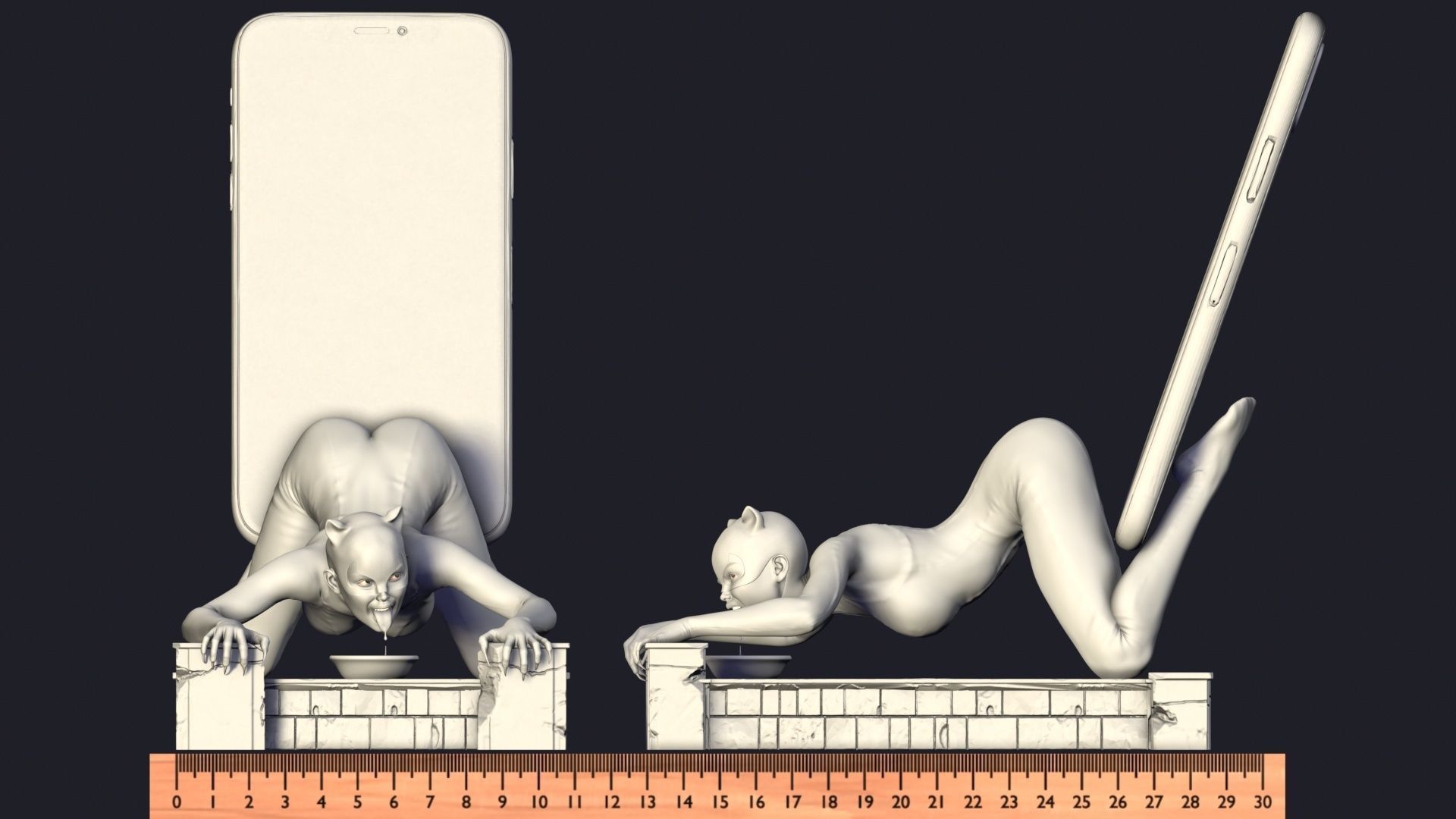 Catwoman Phone Holder 2 3D print model_6