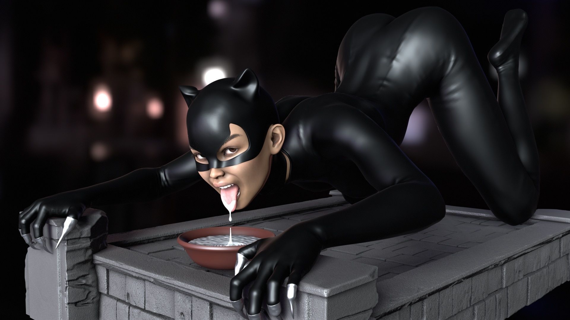 Catwoman Phone Holder 2 3D print model_5