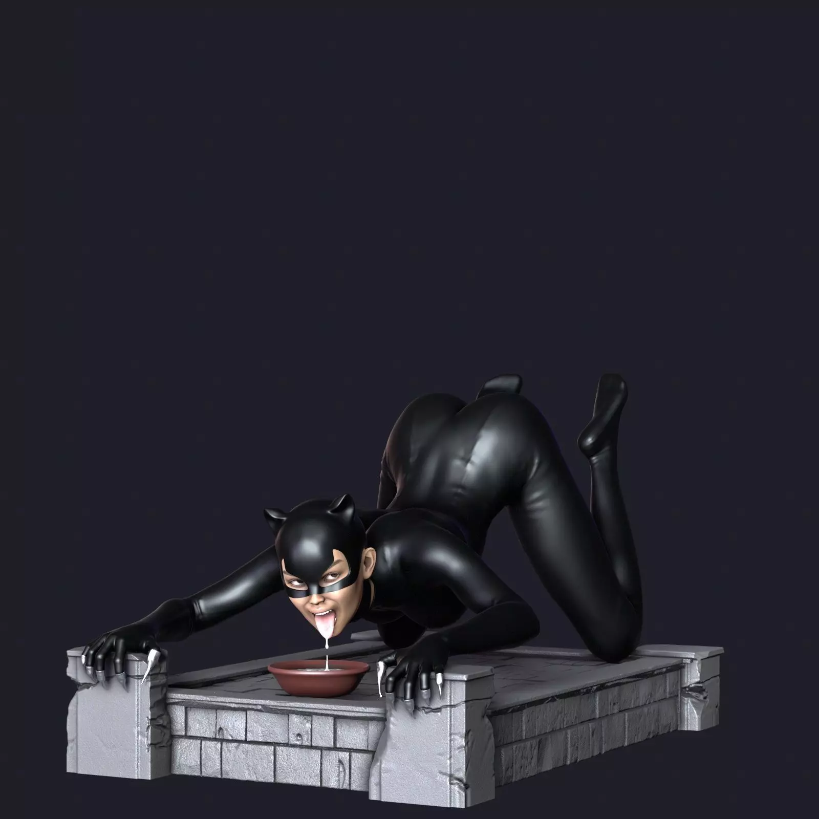 Catwoman Phone Holder 2 3D print model_0