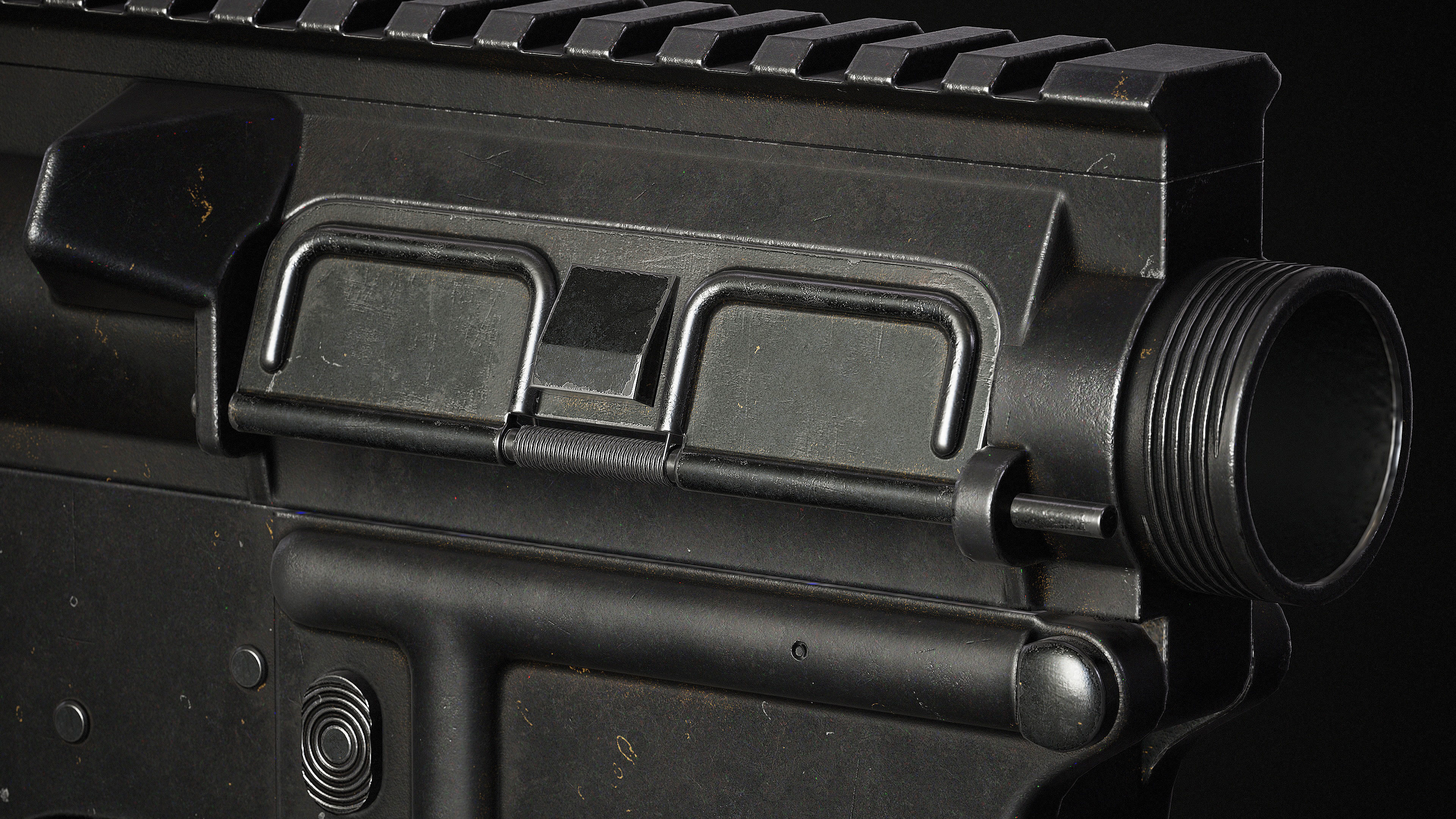 AR15 Receiver AAA Game Asset Low-poly 3D model_12