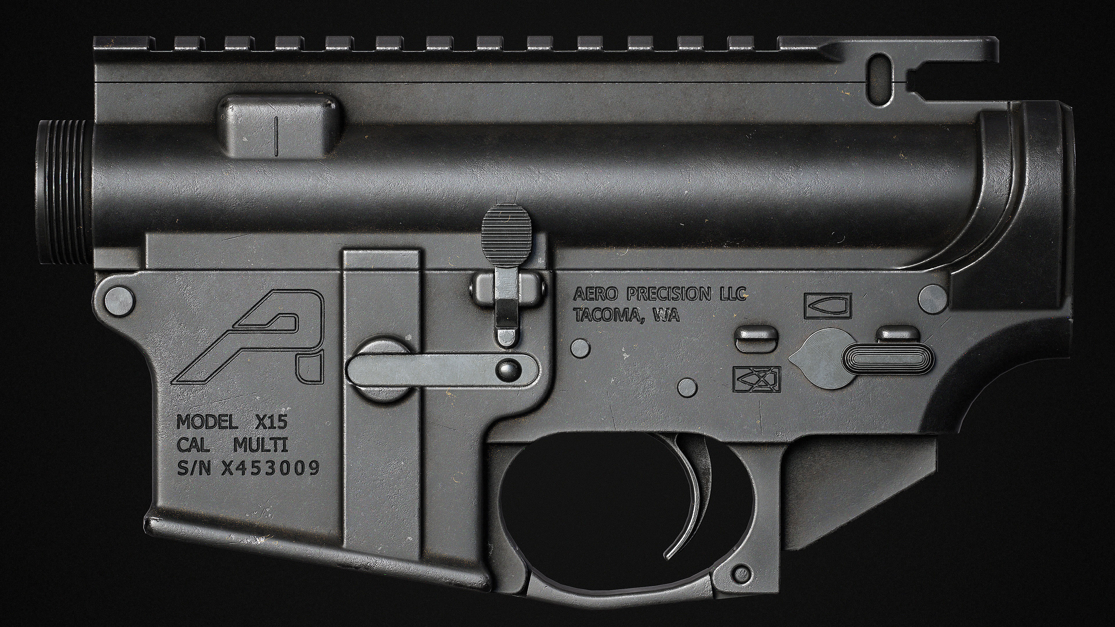 AR15 Receiver AAA Game Asset Low-poly 3D model_8