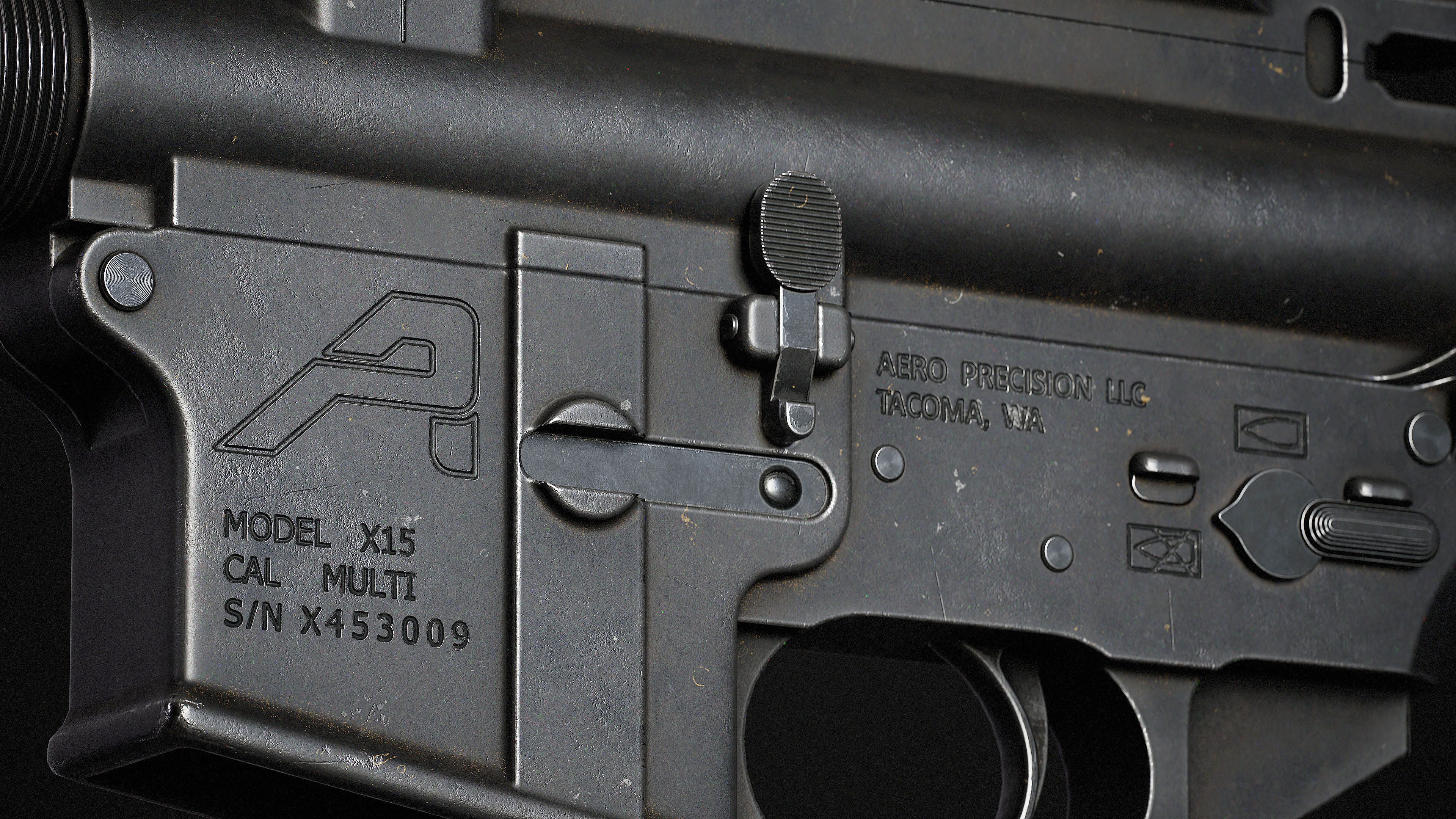 AR15 Receiver AAA Game Asset Low-poly 3D model_10