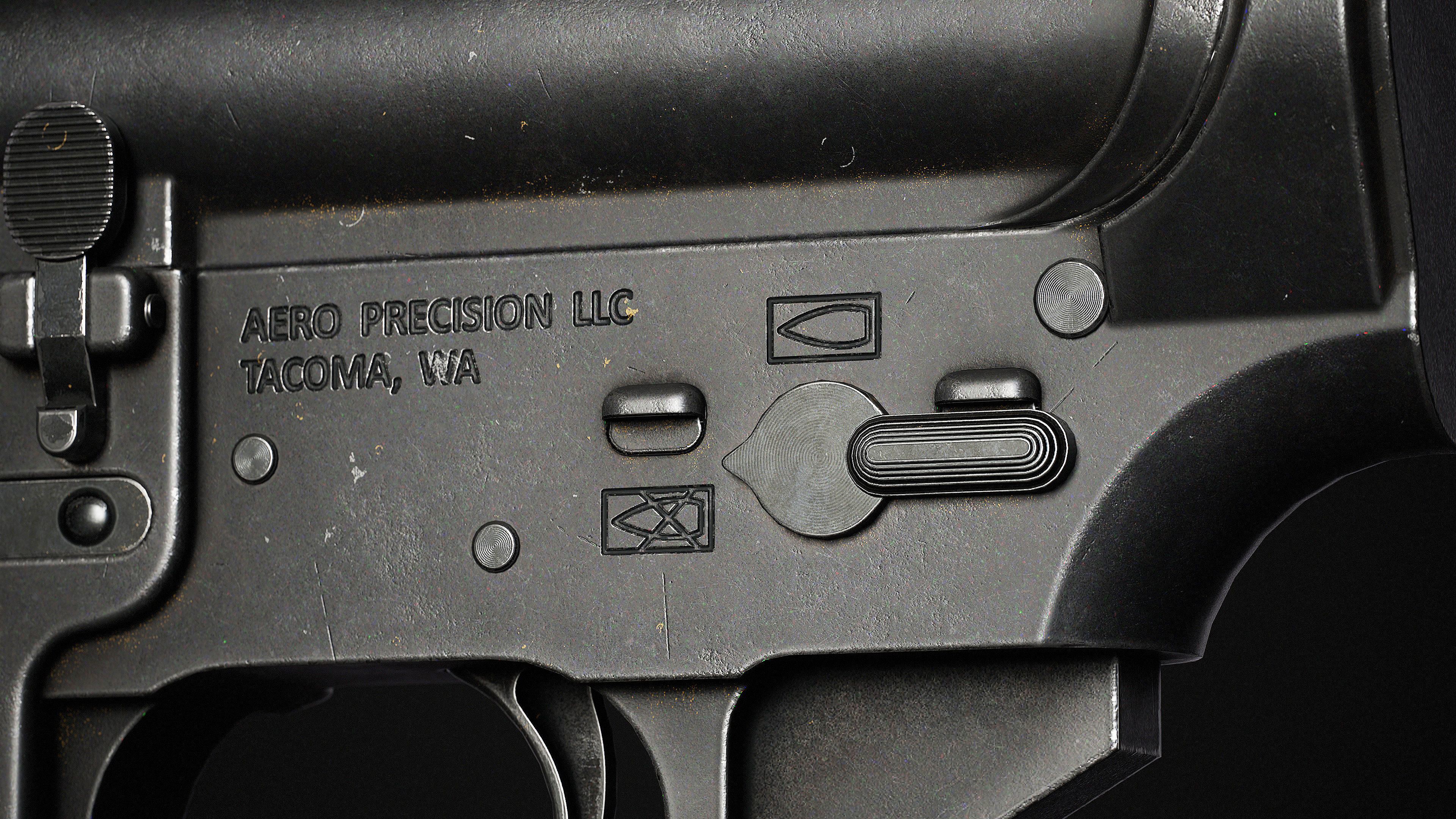 AR15 Receiver AAA Game Asset Low-poly 3D model_11